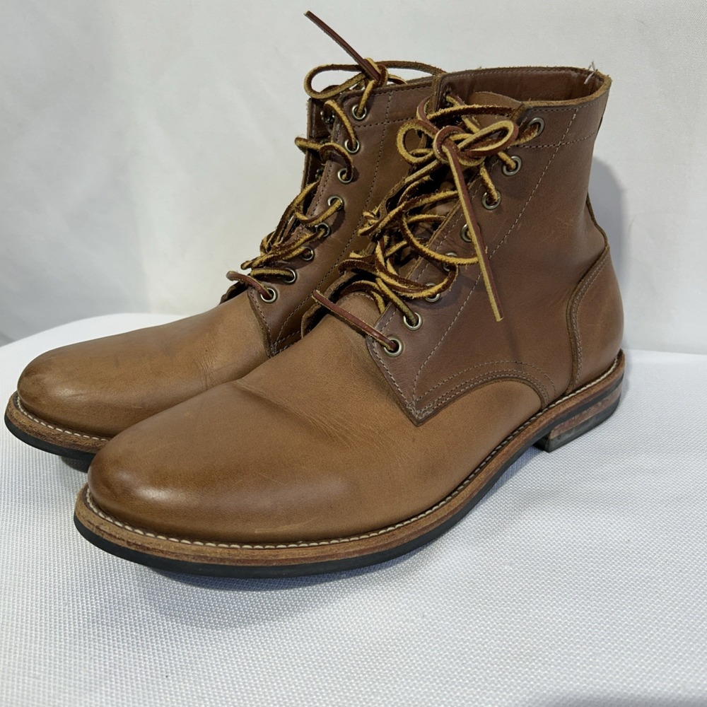 Oak Street Bootmakers Natural Chromexcel Trench Boot 12 D Dainite Sole Mens
